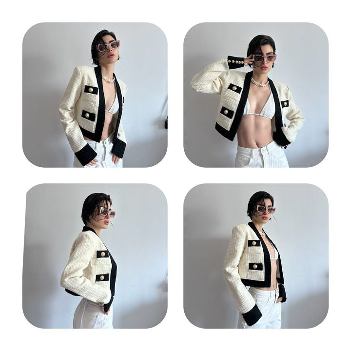 KELLY BUTTONED STRIPE BLAZER