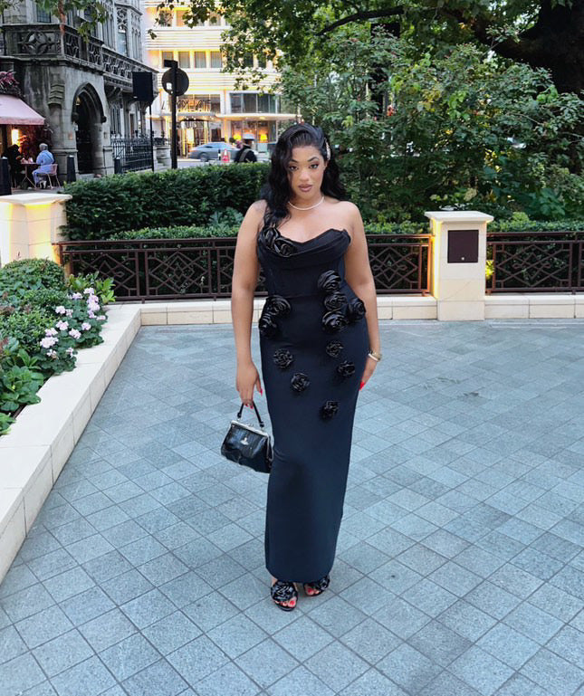 CINDY ELEGANT STRAPLESS BANDAGE MAXI GOWN